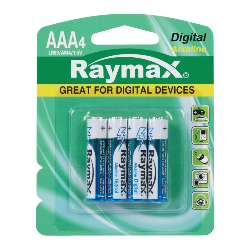 RAYMAX ถ่านอัลคาไลน์ AAA รุ่น LR03/4B แพ็ค 4 ก้อน