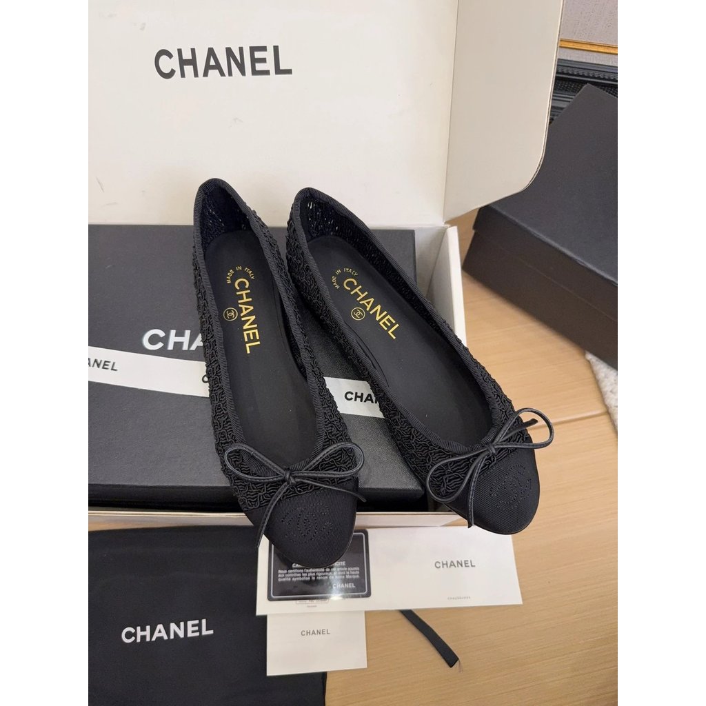 รองเท้าส้นแบนแบบบัลเล่ต์.CHANEL ไซส์ 35-39