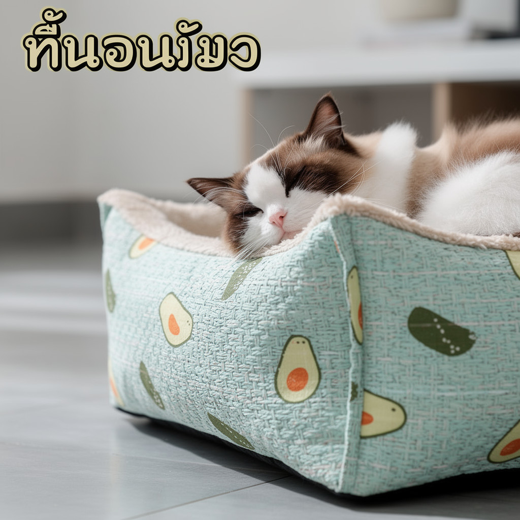 ที่นอนสัตว์เลี้ยงเย็น ที่นอนแมวอุโมง ผ้าไหมเย็น รูปที่ 2