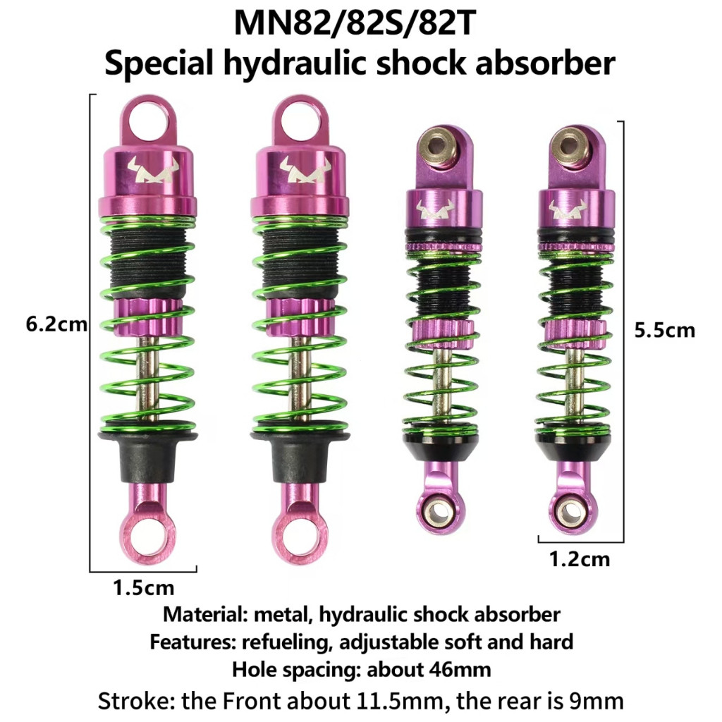 ZenithRC MN รุ่นอย่างเป็นทางการโลหะโช้คอัพไฮดรอลิกสําหรับ MN82/MN82S/MN82T - อัพเกรดชิ้นส่วนแขวน