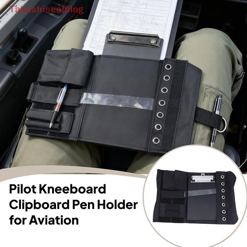 (Takashiseedling) Pilot Kneeboard ผ้า Oxford พร้อมสายปรับได้ Aviation Leg Strap Board Pilot Kneeboar