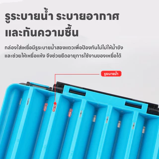 กล่องเก็บเหยื่อปลอม กล่องเก็บอุปกรณ์ตกปลา กล่องใส่เหยื่อตกปลา สำหรับตกปลากลางแจ้ง สองชั้น กันน้ำ แข็งแรงทนทาน