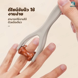 ลูกกลิ้งนวดนิ้ว 360° ไม้บีช แกนคู่ นวดมือ กดจุด คลิปหนีบ พกพา เครื่องนวดนิ้ว บรรเทาอาการเมื่อยล้า