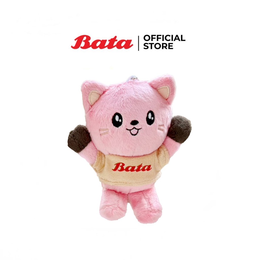 (ของแถมไม่จำหน่าย) Bata พวงกุญแจตุ๊กตาแมว & จิงโจ้ ห้อยกระเป๋า จิงโจ้ สีน้ำตาล 9914612 แมว สีชมพู 9915612