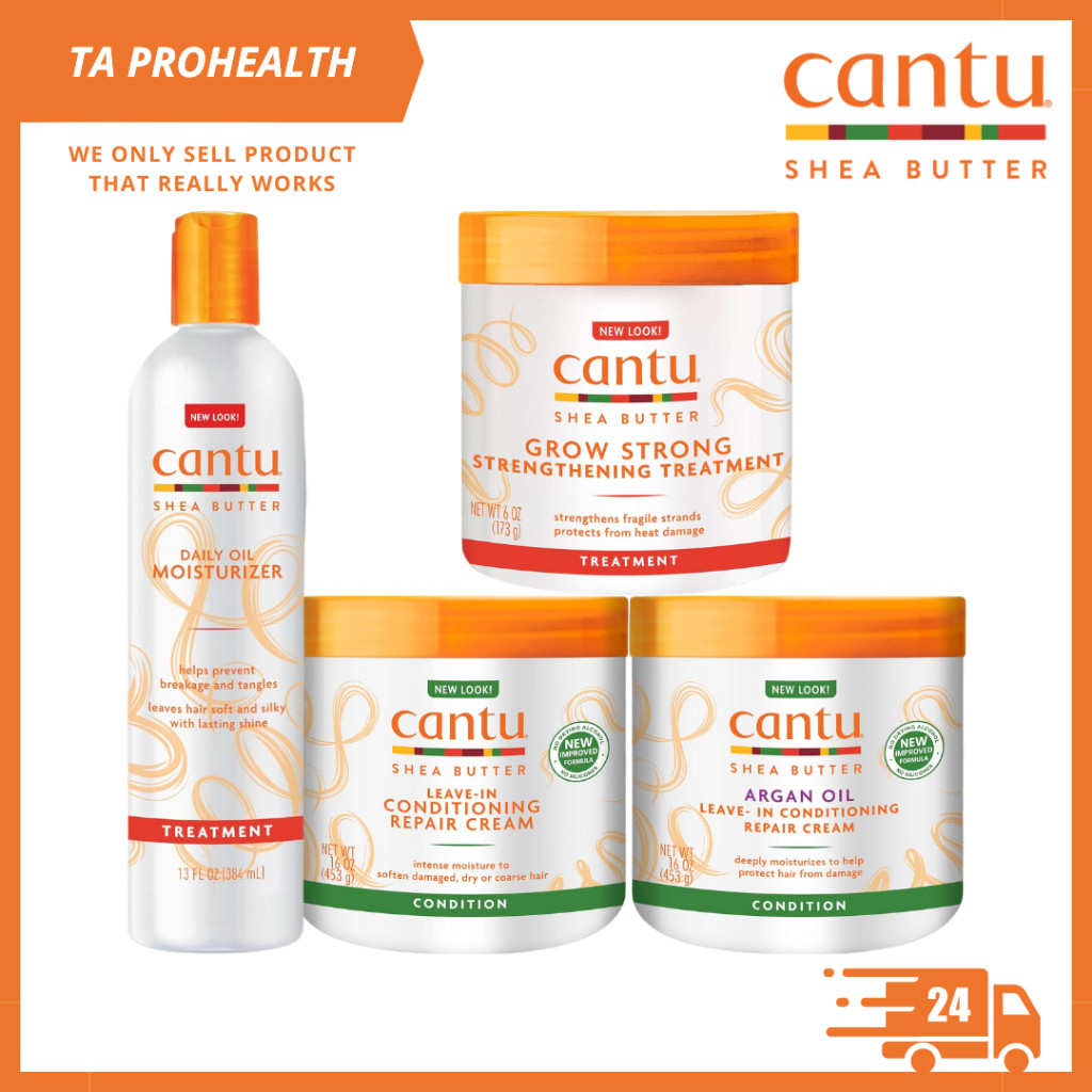 Cantu Shea Butter Leave-In Conditioning Repair Cream / Argan Oil / Daily Oil Moisturizer / Grow Stro
