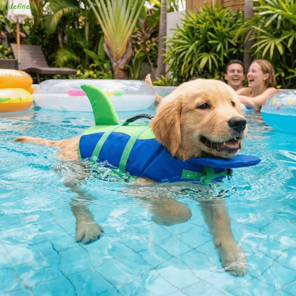 JARREDIW สุนัขเสื้อชูชีพ,รูปร่างฉลามปรับเสื้อชูชีพสัตว์เลี้ยง,สุนัข Lifesaver Coat การมองเห็นสูงฉีกขาด Superior พยุงสุนัขว่ายน้ําชุดพายเรือความปลอดภัย