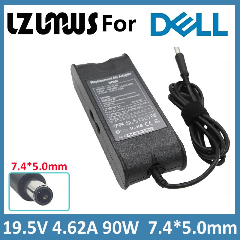 19.5V 4.62A 90W 7.4*5.0 มม.อะแดปเตอร์แล็ปท็อปสําหรับ Dell E4300 E5410 E6320 E6400 E6430 3521 inspiro