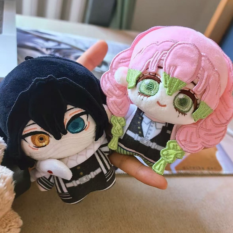 Demon Slayer Obanai Mitsuri ตุ๊กตาตุ๊กตา 10 ซม.น่ารักพวงกุญแจตัวละครอะนิเมะสําหรับตกแต่งกระเป๋าเป้สะ