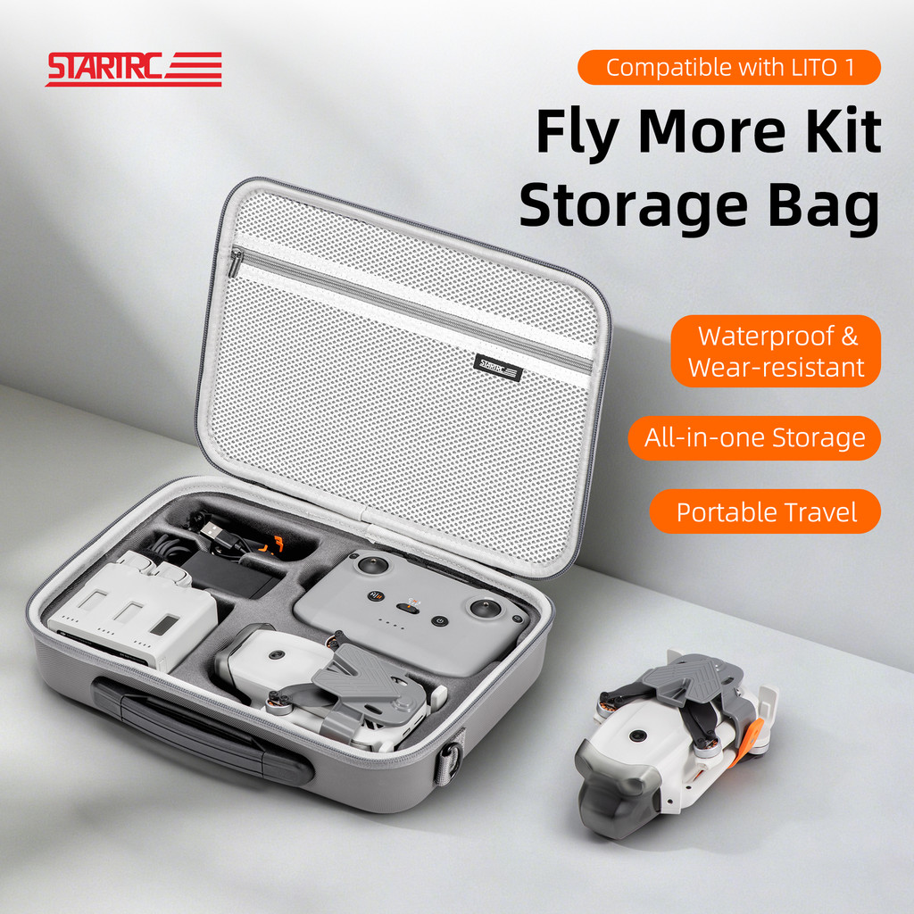 สําหรับ DJI LITO 1/X1 กระเป๋าเก็บมือถือ Crossbody กันน้ําป้องกันความปลอดภัยกล่อง RC-N3/2/1 รีโมทคอนโทรล Drone Lito 1 กล่องอุปกรณ์เสริม
