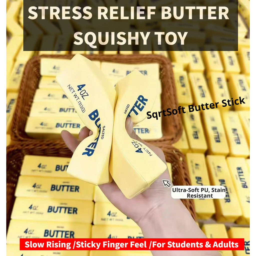 ความเครียดบรรเทาเนย Squishy ของเล่นช้า Rising Squeeze Fidget ของเล่นนุ่ม PU Sticky Finger Anti-Stress Decompression Sensory ของเล่น 14 ซม./24 ซม.สําหรับนักเรียนผู้ใหญ่สํานักงานของขวัญ