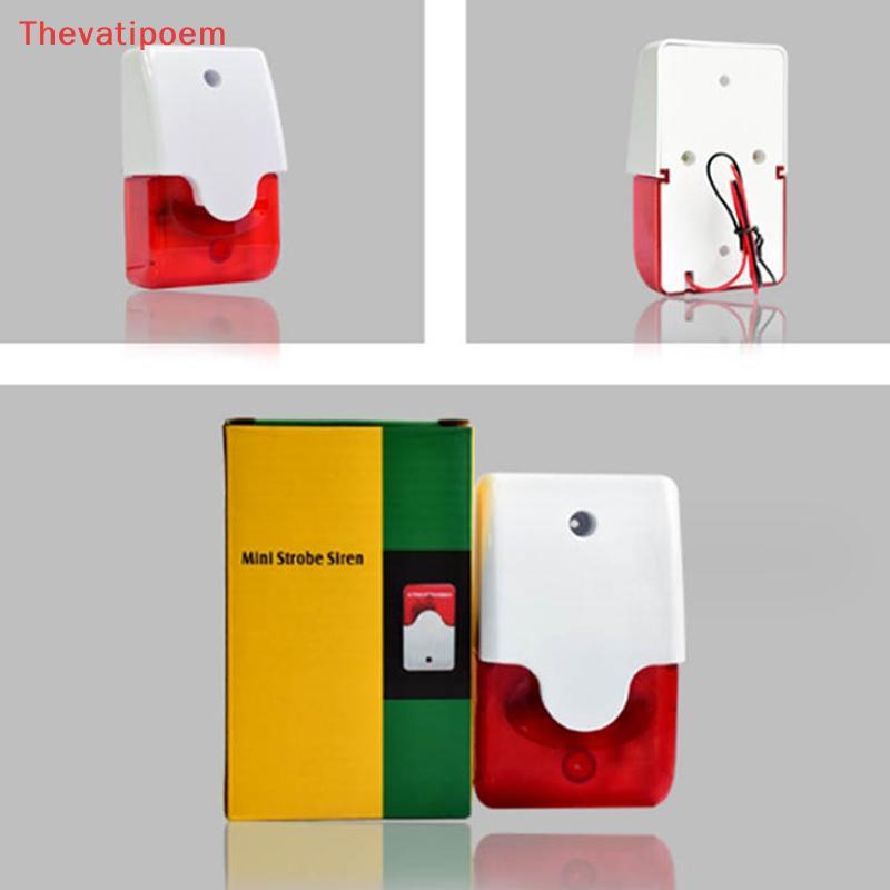 [Thevatipoem] Strobe Siren Alarm 103 DB Horn 12 V/24 V/220 V สายไฟกระพริบนาฬิกาปลุกกลางแจ้งตํารวจ Strobe Light Siren Alarm HOT