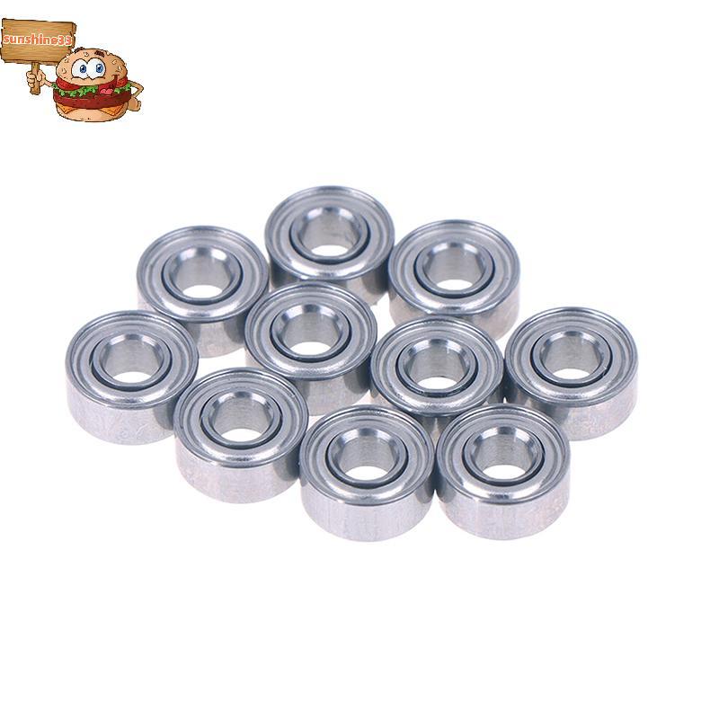 Sun 10pcs 683ZZ 3*7*3 มม.แบริ่งขนาดเล็ก Chrome เหล็ก 683 ZZ 2Z 683Z ภายใน Bore 3 มม.ขนาดเล็ก Deep Gr
