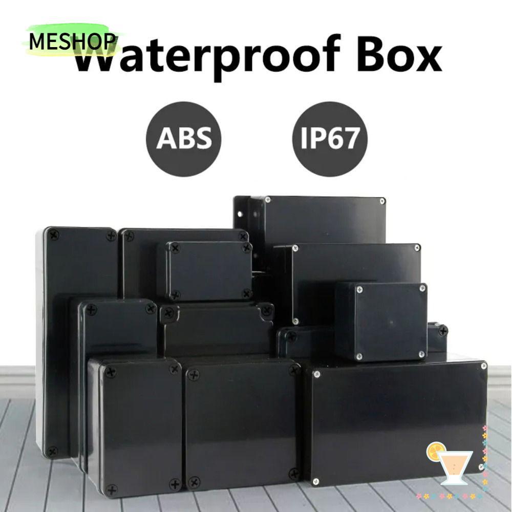 กล่องแยก MESHOPTH, กล่องสีดําพลาสติก ABS กันน้ํา, ที่อยู่อาศัยตู้สีดํา IP67 กันฝุ่นระดับมืออาชีพ