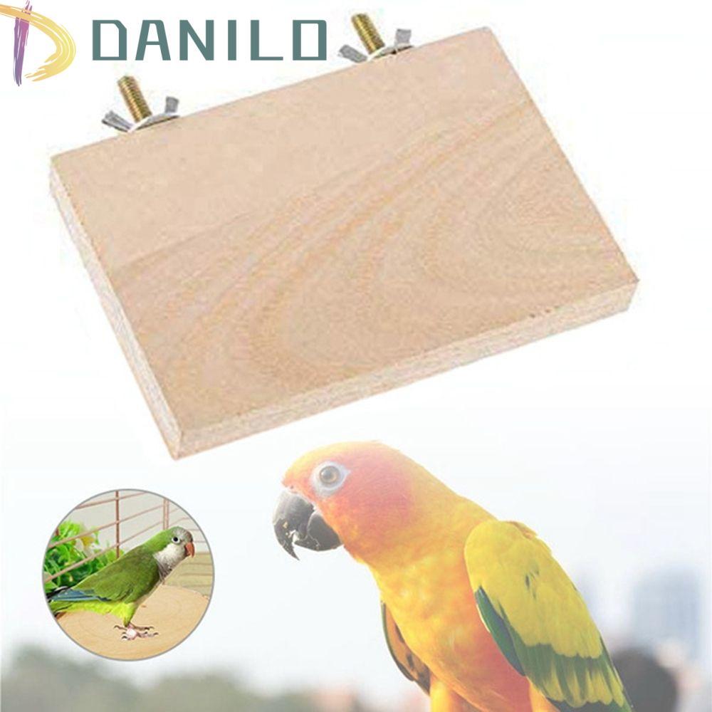 DANILO Wood Stand Platform Budgie Springboard Grinding Paw Hamster Cage Ladder Squirrel Parrot Rack