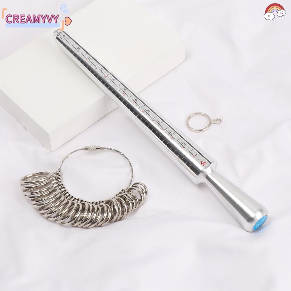 Creamyvy เครื่องมือวัดขนาดแหวนมืออาชีพ เครื่องวัดโลหะ สำหรับงานละเอียด