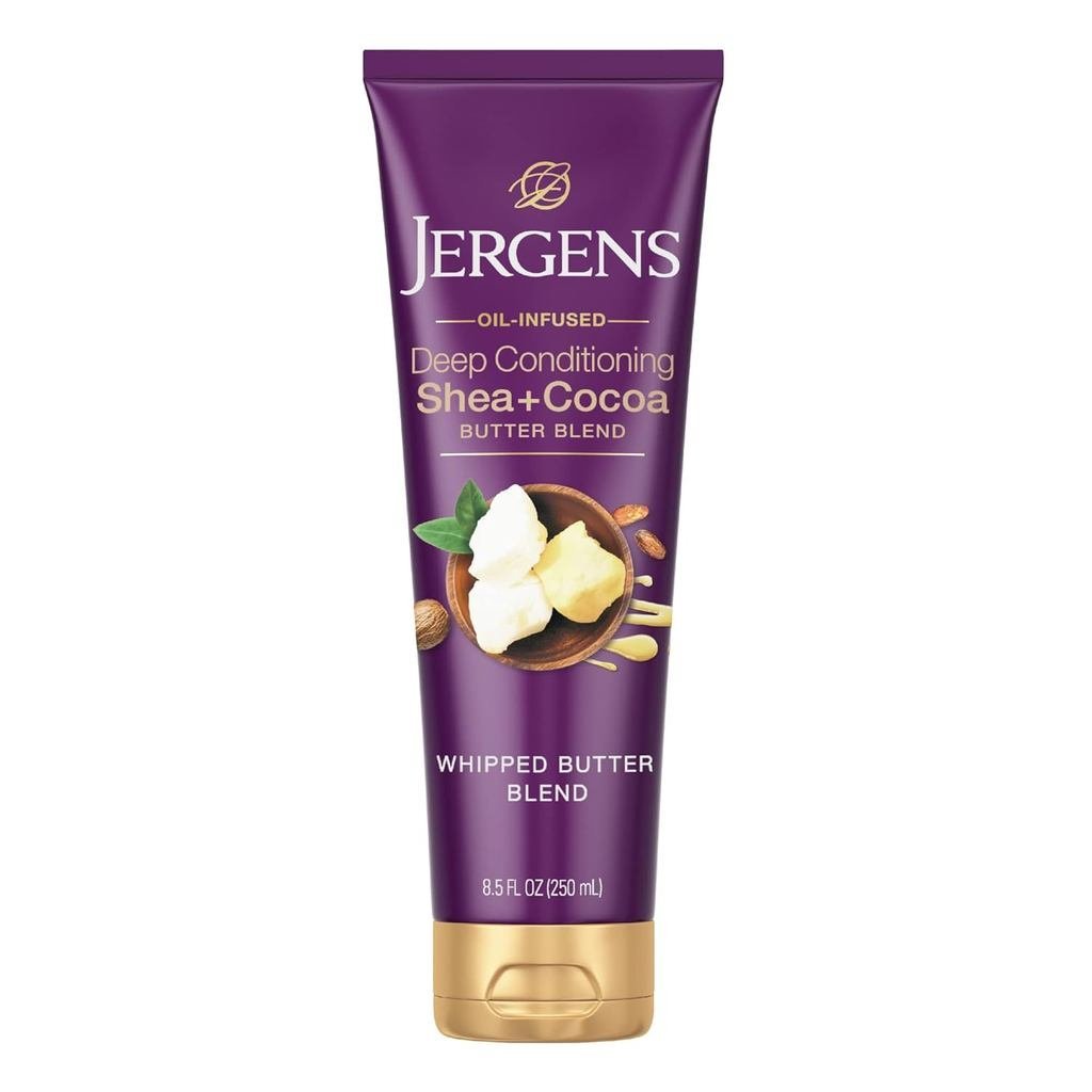 Jergens Shea and Cocoa Whipped Body Butter Lotion, Tone Enriching Hand And Body Lotion สําหรับผิวแห้