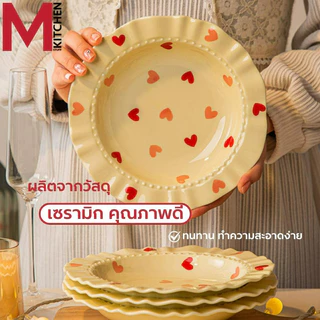 M KITCHEN จาน ชาม จานเซรามิก มีหลายขนาดให้เลือก เข้าไมโครเวฟได้ ชาม จานเซรามิคสวยๆ จานเซรามิกน่ารัก