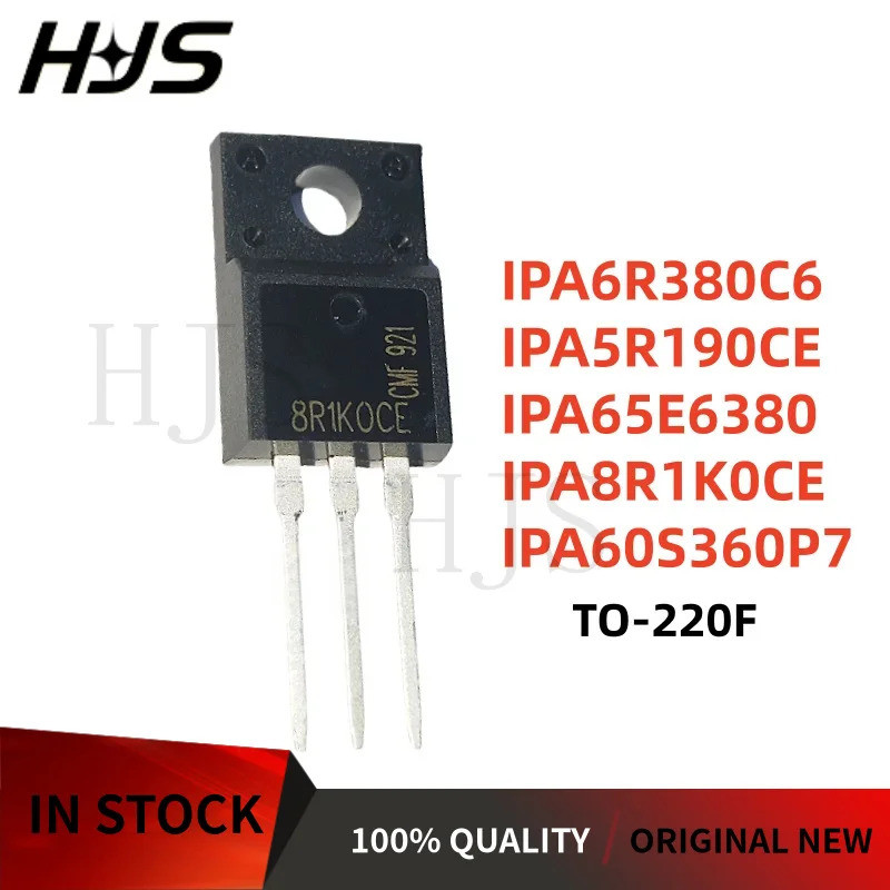 10PCS ยี่ห้อใหม่ IPA6R380C6 IPA5R190CE IPA65E6380 IPA60S360P7 IPA8R1K0CE TO-220F ในสต็อกชิปic mos 3J