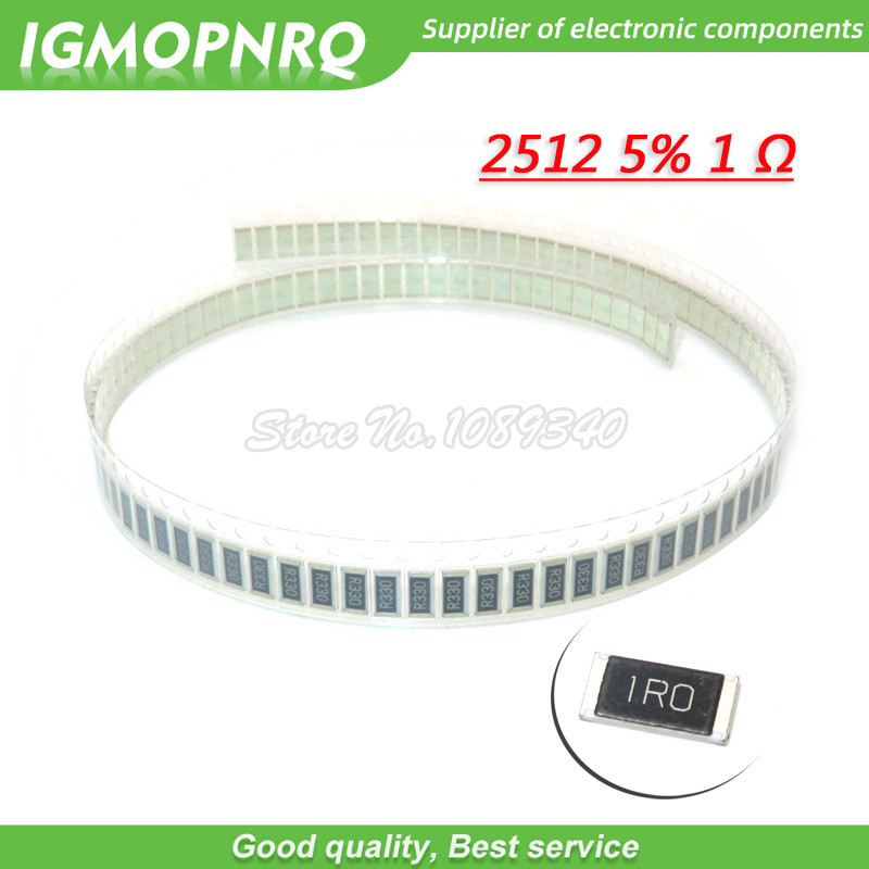 50 ชิ้น 2512 ตัวต้านทาน SMD 5% 1 Om 1 วัตต์ 1R IGMOPNRQ