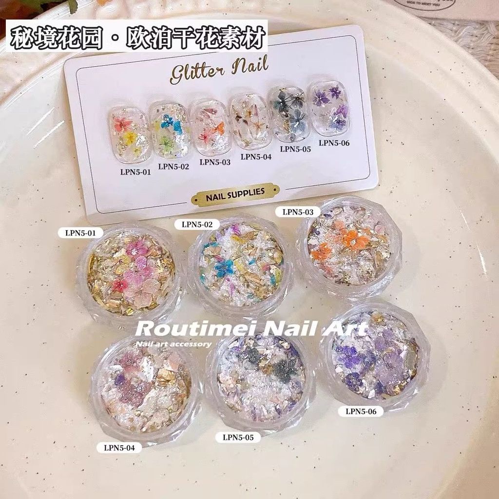 Nails Cloud Brocade Powder Glitter Powder Forest Secret Realm Nails Shop Whitening Opal Powder Super