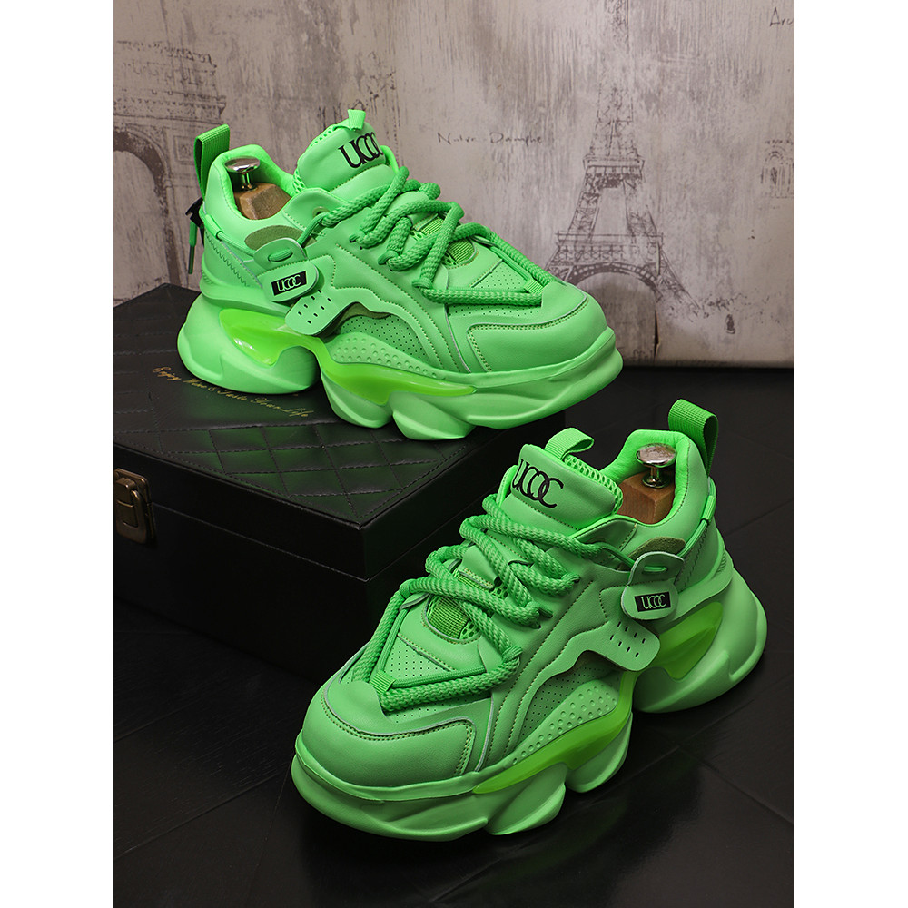 Daddy Shoes ins Mens New Style Warm Mens Shoes หนา-Soled Height-Increasing Shoes Fashion Sports Casu