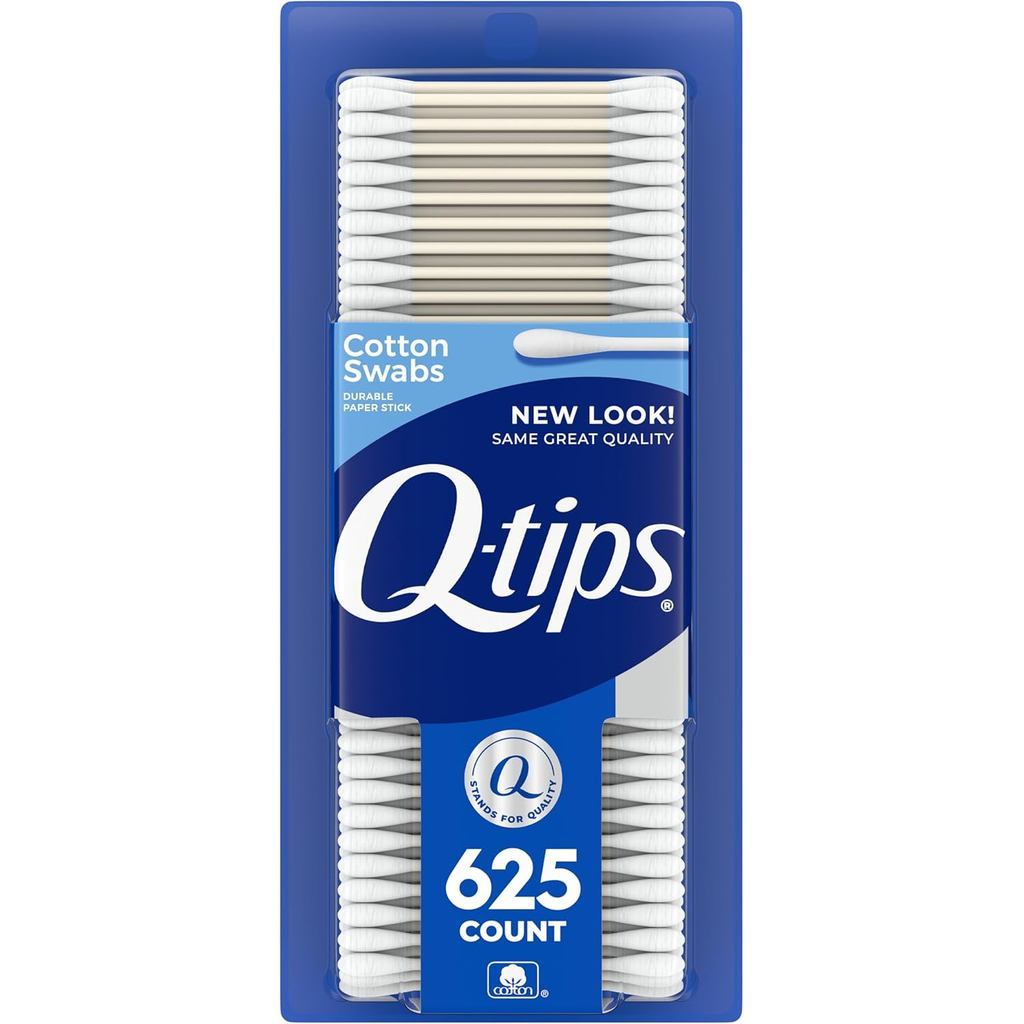 Q-tips สําลีสําหรับสุขอนามัยและความงาม Care สําลีดั้งเดิมที่ทําจากผ้าฝ้าย 100% 625 นับ