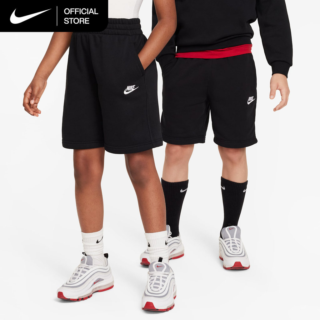 Nike Older Kids’ Sportswear Club Fleece French Terry Shorts – Black [FD3015-010] – โปรปัง