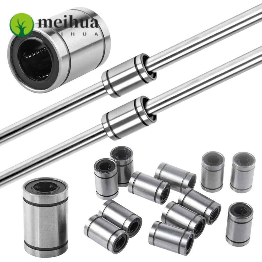 MEIHUA Bushing เหล็กชุบนิกเกิลสําหรับเครื่องพิมพ์ CNC Part LM8UU LM10UU LM12UU LM16UU