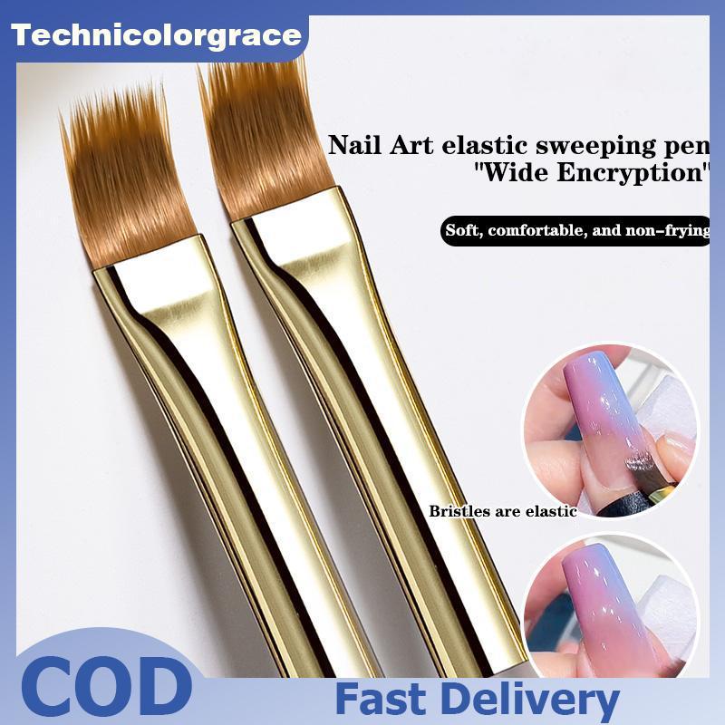 Technicolorgrace Nail Art Brush Multifunctional Stripe Liner แปรงการสร้างแบบจําลองระลอกน้ํา DIY Design Hard Bristle Brush Nail Art เครื่องมือ TCE