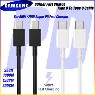 สายชาร์จ Fast Charging ประเภท Type-C ถึง Type-C สำหรับ Samsung Galaxy Note20 10 S24 23 22 21 20 10 9 Plus