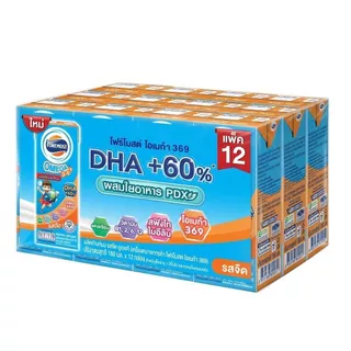 [สินค้าส่งด่วน] โฟร์โมสต์โอเมก้ายูเอชทีรสจืด 180มล.X12 FOREMOST OMEGA UHT PLAIN 180ML.X12