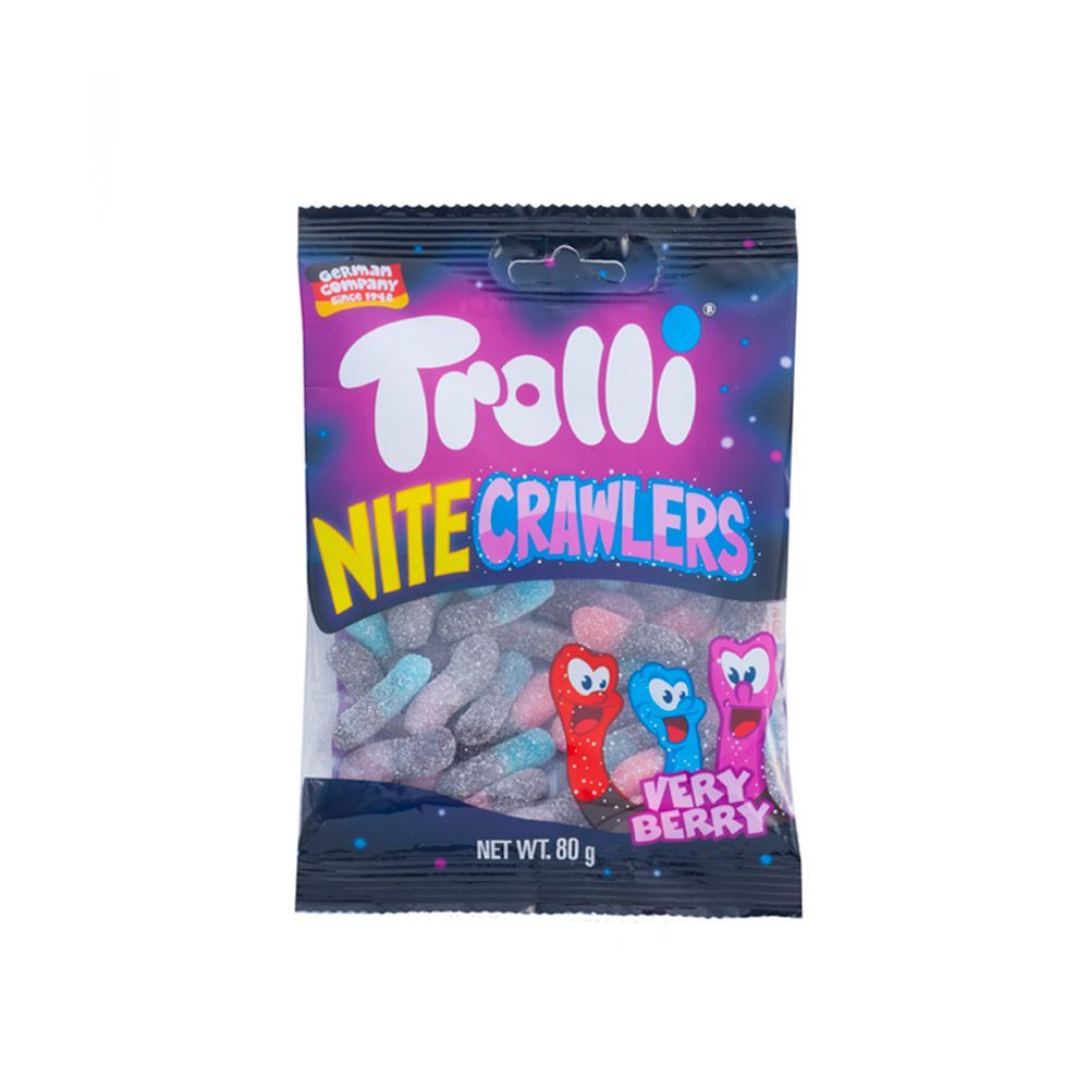 [สินค้าส่งด่วน] ทรอลลี่ไนท์คลอเลอร์ 80 กรัม TROLLI NITE CRAWLERS 80G.