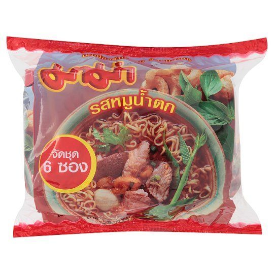 [สินค้าส่งด่วน] มาม่าบะหมี่ หมูน้ำตก 55ก.X6 MAMA INSTANT NOODLE NAM TOK PORK 55G.PACK6
