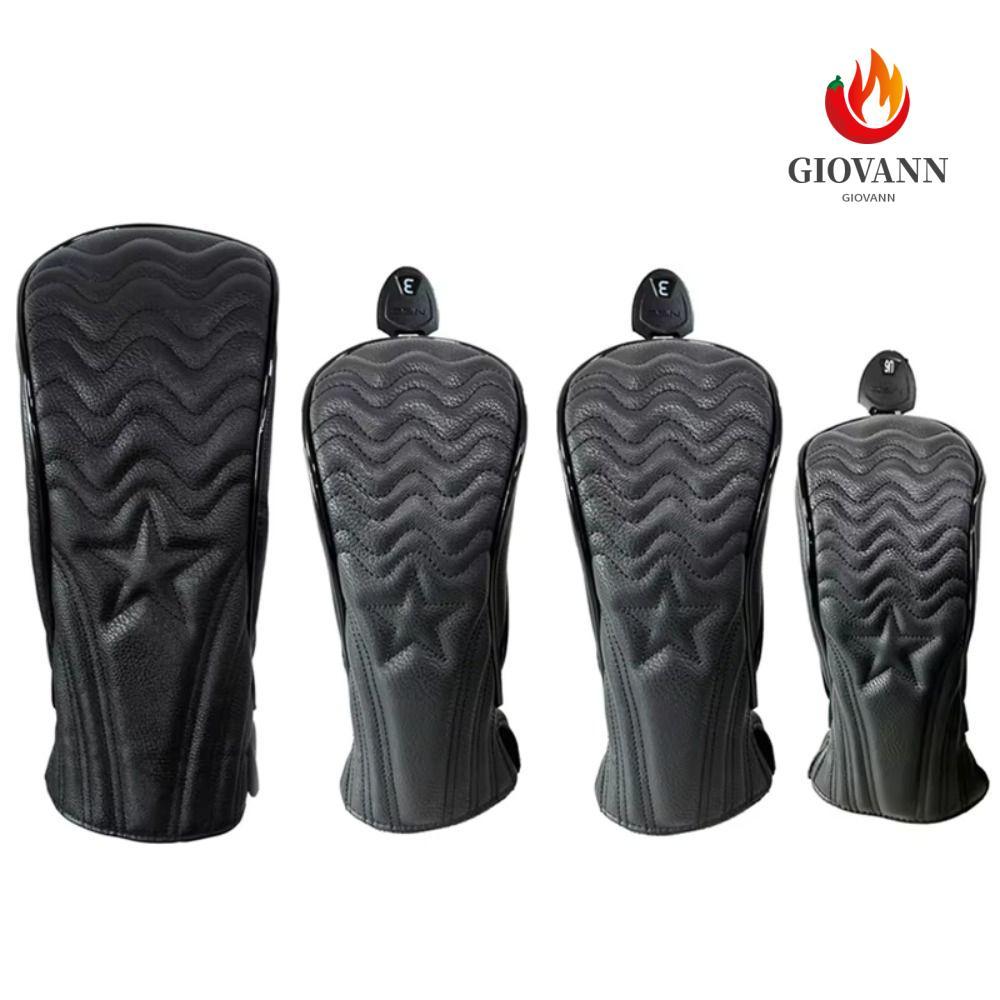 GIOVANNI หนังกันน้ํา หัวไม้กอล์ฟ Cover, ฝาครอบป้องกัน 2 สี Hybrid Mallet Putter Club Protector ของขวัญ