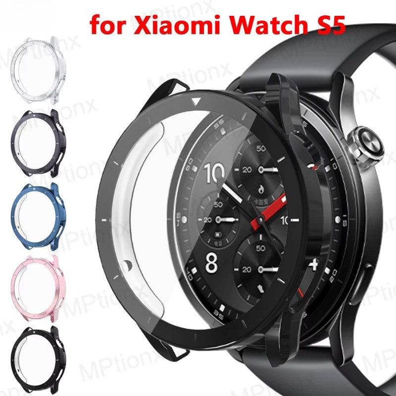 TPU สําหรับ xiaomi Watch S5 กรณีอุปกรณ์เสริมป้องกันหน้าจอสําหรับ Mi Watch S5 Soft TPU กรณี + ฟิล์มคลุมทั้งหมดป้องกันกรณี