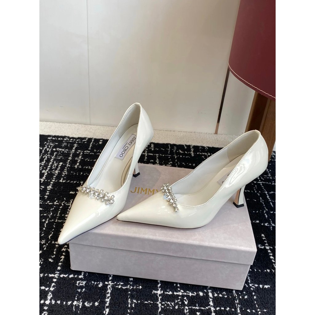 2025.9.1-8-9 ซม. ส้น Chou Yangjie Jimmy Choo JC รองเท้าส้นสูง