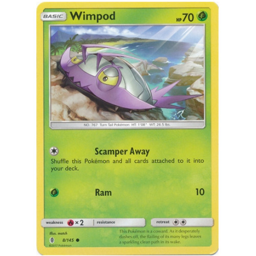 [การ์ดโปเกมอน TCG] Wimpod - 8/145 - ทั่วไป