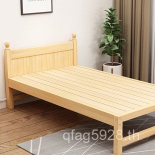 เช่า Room Batch p Log Double Modern Wooden Bed Simple Real Bed Single Bed Household Lunch Break Can 