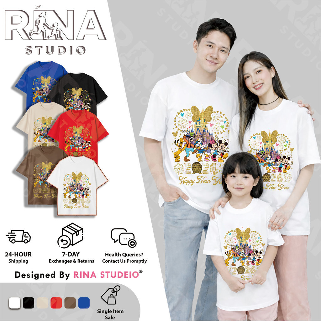 RINA STUDIO Disney Mickey พิมพ์ครอบครัวชุดแม่ลูกสบาย