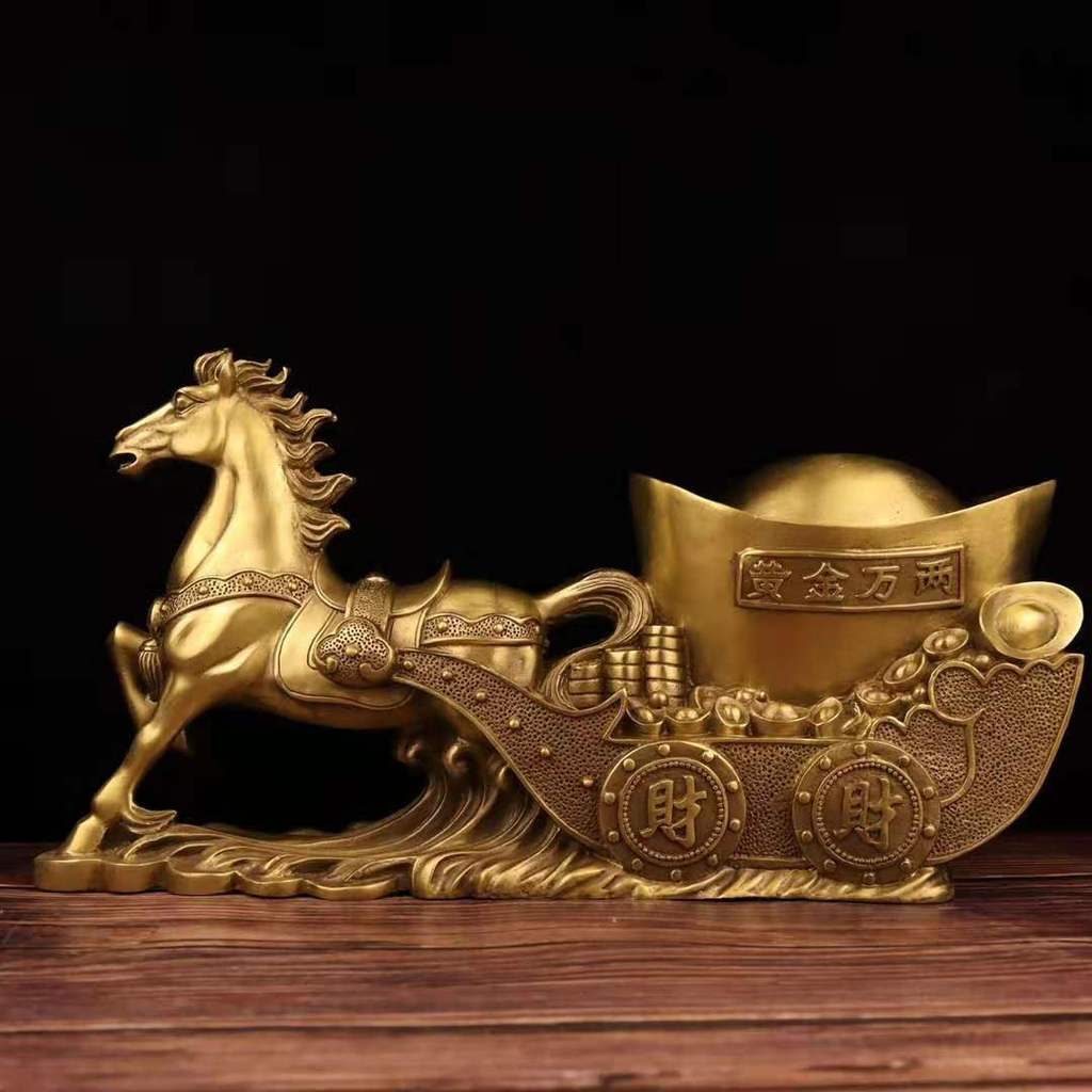Mala Ingot เครื่องประดับทองแดงบริสุทธิ์ Mala Treasure Gold Ten Thousand Liang Zodiac Mala Home Entra
