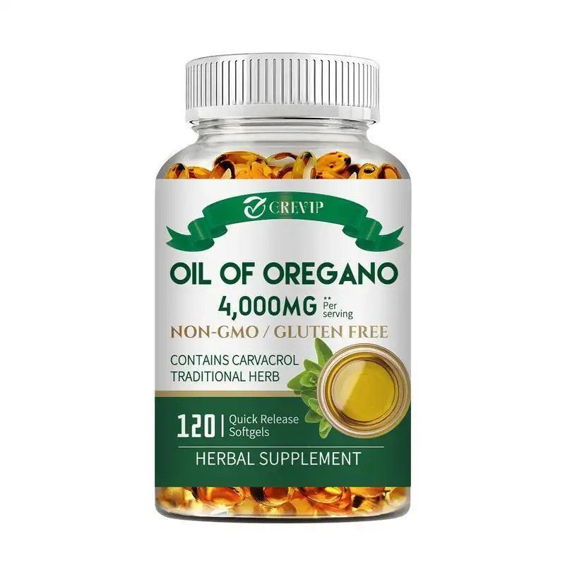 GREVPOreganoOil4000มก|120ซอฟเจล|พร้อมแตงกวา|RichinAntioxidants-Non-GMO&Gluten-Free 63BE