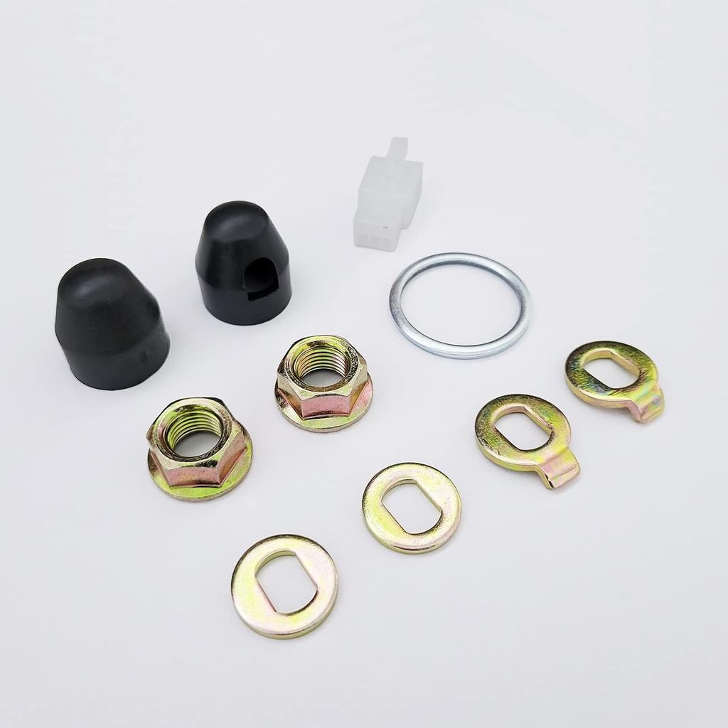 E-Bike Hub Motor Nuts เครื่องซักผ้านิรภัยจักรยานจักรยานไฟฟ้าล็อคล้อถั่วมอเตอร์เพลา Bolt Screw ครบชุด