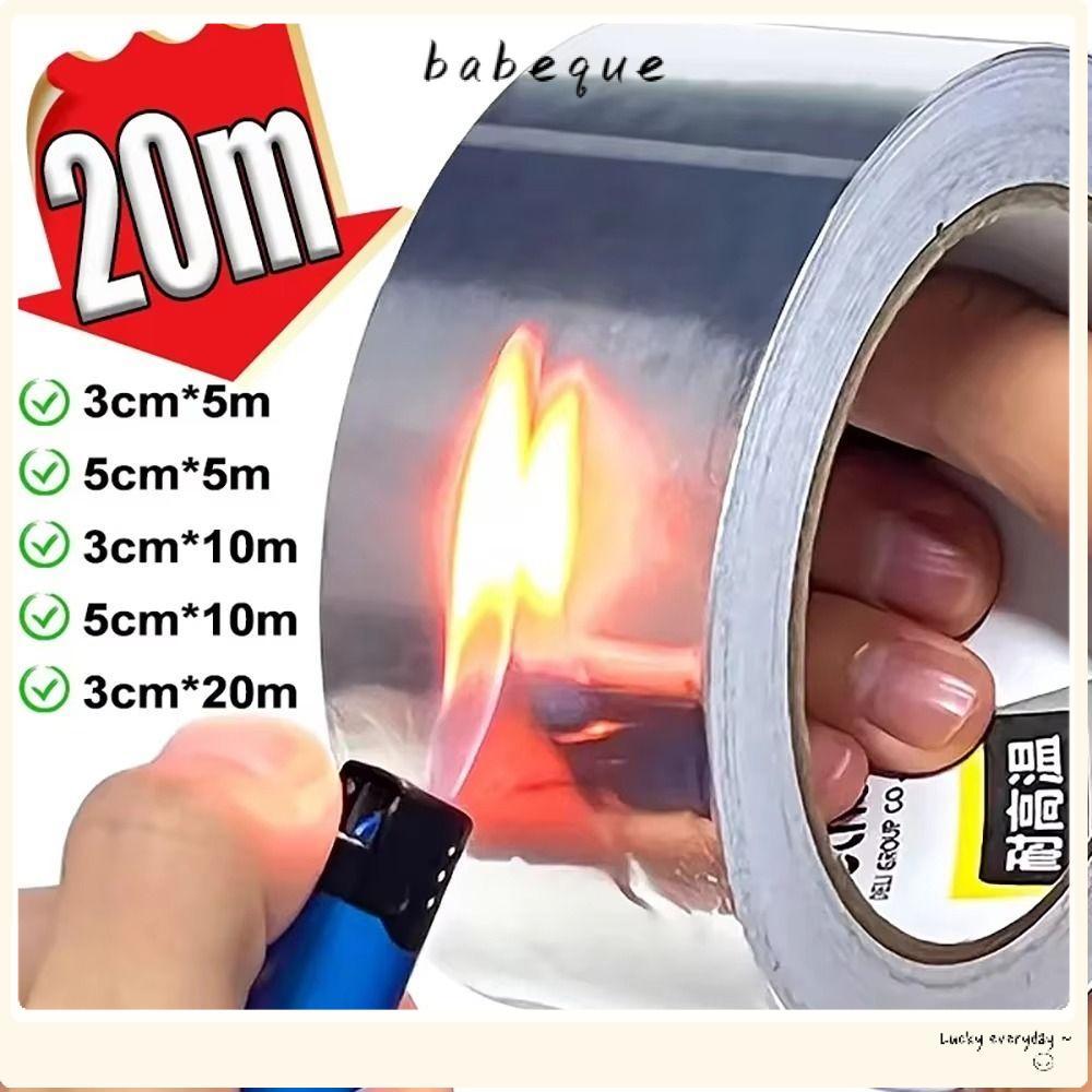 BABEQUE Cooktop Tape, เทปอลูมิเนียมฟอยล์ขนาด 30/50 มม. อุณหภูมิสูง, สติ๊กเกอร์กันความชื้นแบบมีกาวในตัวเคาน์เตอร์ห้องครัว