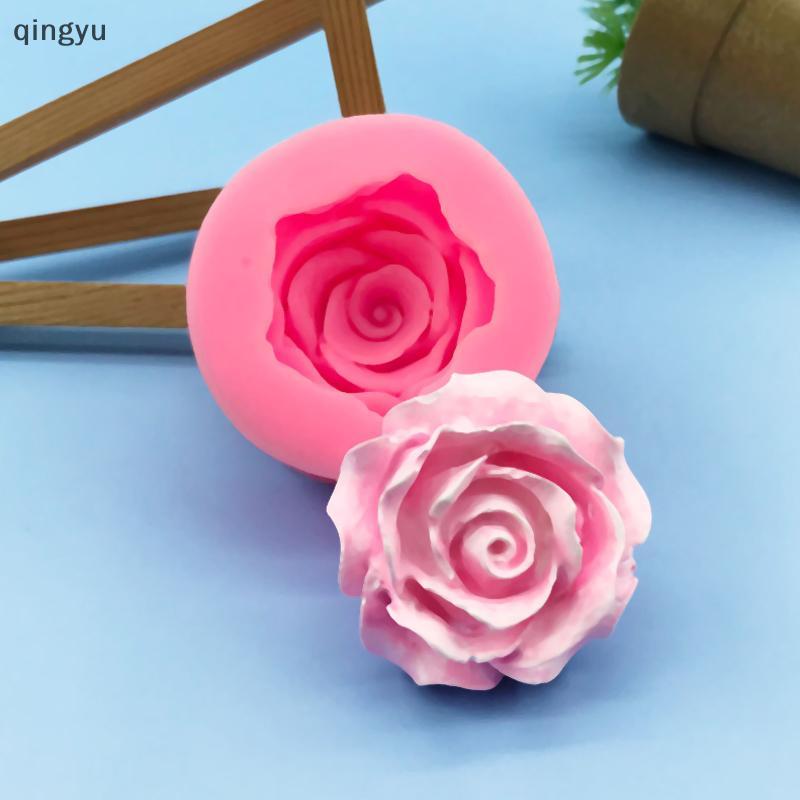 [qingyu] 3D กุหลาบที่สวยงามแม่พิมพ์ซิลิโคน DIY เครื่องมือตกแต่งเค้กช็อคโกแลต F Ondant ตกแต่งเค้กงานแต่งงานดอกไม้สบู่แม่พิมพ์สต็อกใหม่