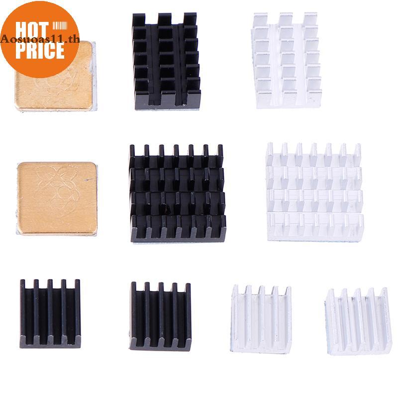 Aosuoas 5 ชิ้นสําหรับ Raspberry Pi 2/3/4 3B + 4B อลูมิเนียมฮีทซิงค์หม้อน้ํา Cooler Kit TH.