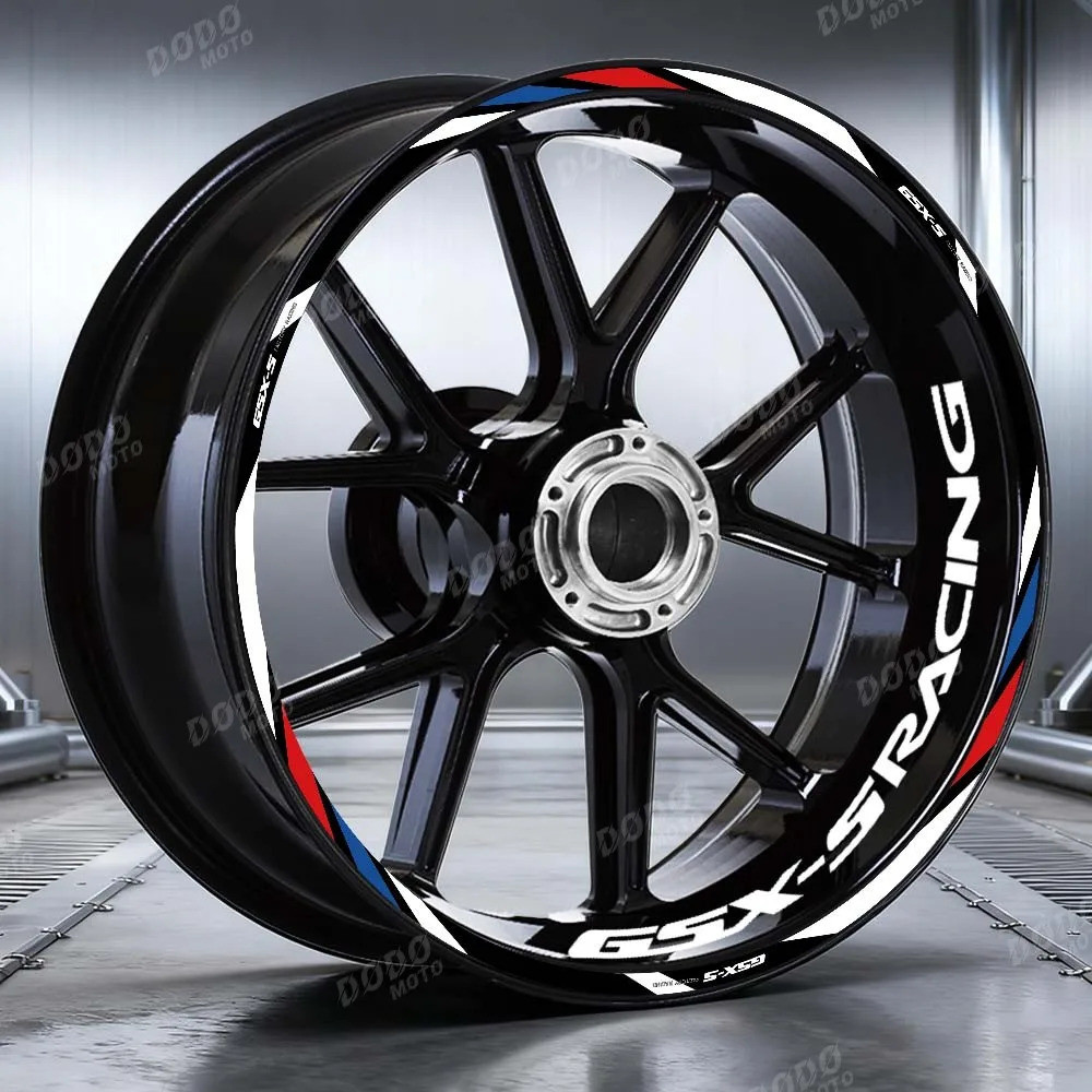 รถจักรยานยนต์ GSX-S สะท้อนแสงขอบด้านนอกสติกเกอร์ลายล้อ Decal เหมาะสําหรับ GSXS 8S GSX-S 125 750 950 1000 1000F 1000GT