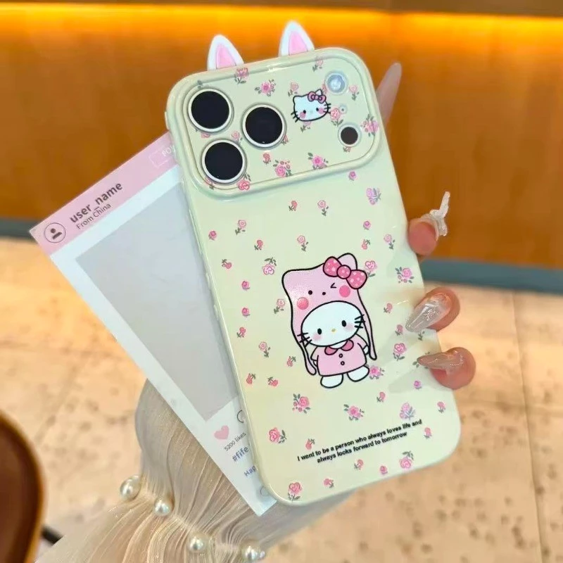 สําหรับ IPhone 17 16 15 14 plus 13 12 11 Pro Max 7 8 plus น่ารัก 3D หูแมว Kitty ใหม่ 17 windows เคสโทรศัพท์ปกอ่อน thumbnail 3
