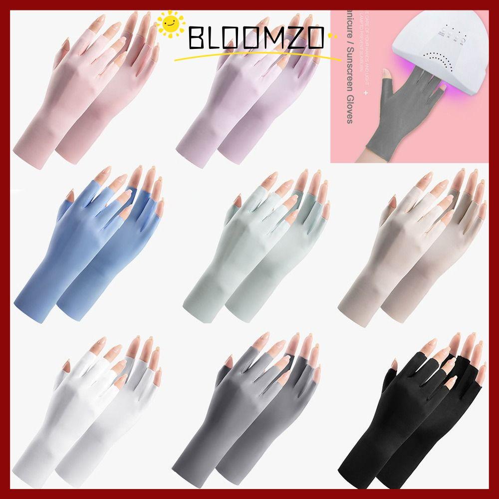 in stockBLOOMZO ถุงมือเพ้นท์เล็บ, โคมไฟ Led เล็บป้องกันรังสียูวีถุงมือครีมกันแดด, อุปกรณ์เสริมปกป้องผิวนิ้ว Anti-Uv Rays ป้องกันรังสีเล็บ Mittens ผู้หญิง