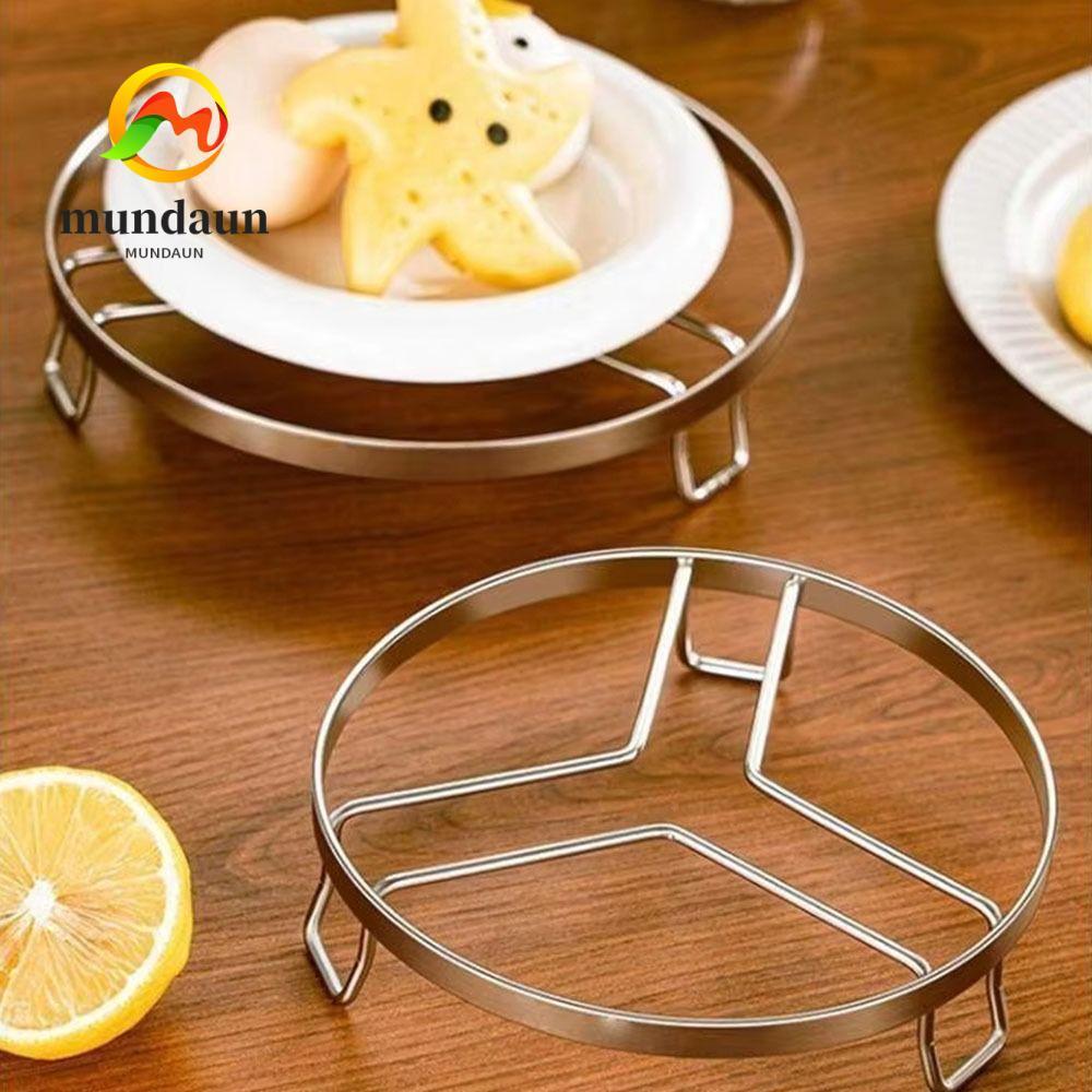 ชั้นวางหวดสแตนเลสกันลื่น วางซ้อนกันได้ สําหรับวางหม้อ นึ่งกระทะ ชั้นวางเครื่องครัว เตา