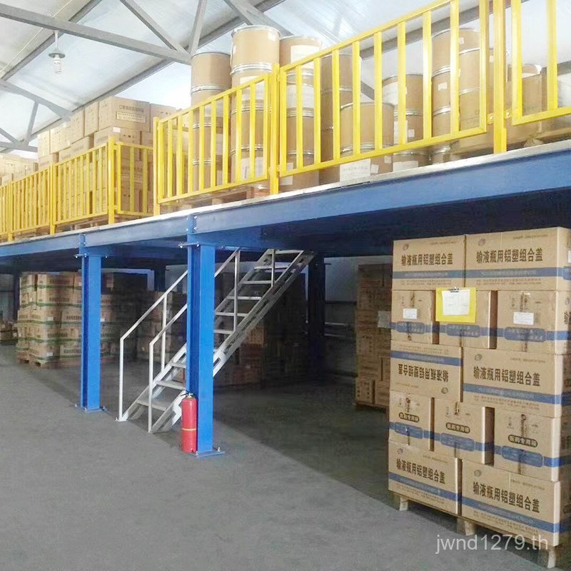 แพลตฟอร์ม I-Shaped ชั้นวางเหล็กโครงสร้างหลอด Heavy-Duty Attic Platform ชั้นวางสี่เหลี่ยมเหล็กรูปตัว 